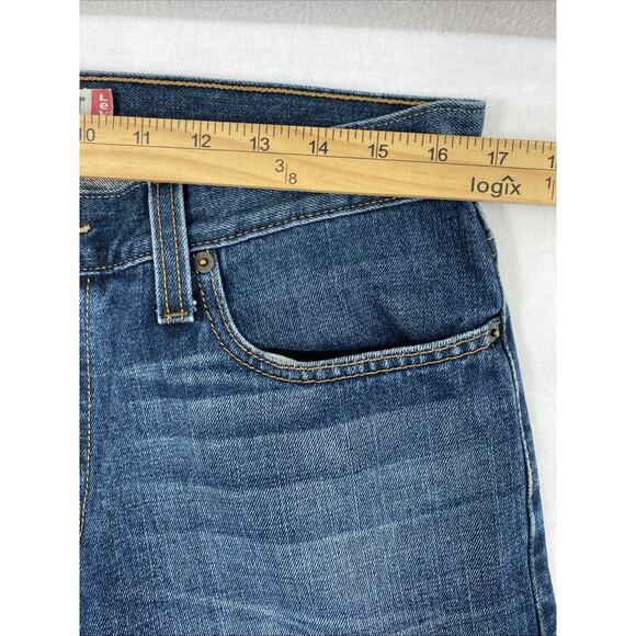 Levis 514 Jeans Mens 33 x 29.5 Slim Straight Dark Wash Denim Mid Rise - Picture 7 of 13